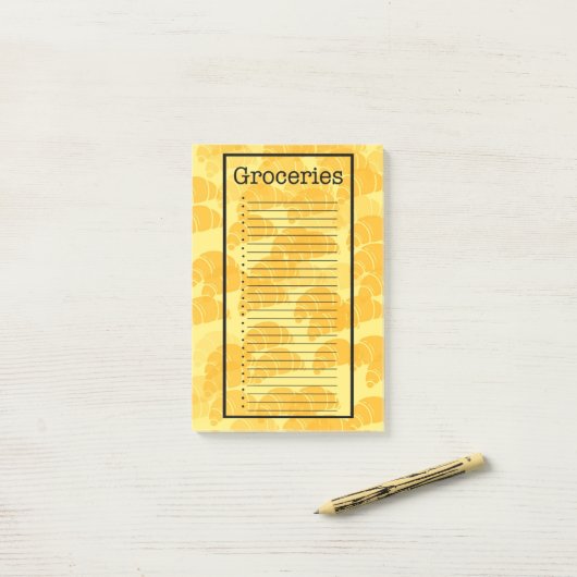 Croissant Grocery List Post-it® Notes (Op bureau)