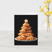 Croissant kerstboom kaart (Gele Bloem)