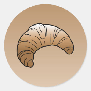 Croissant Klassieke Ronde Sticker