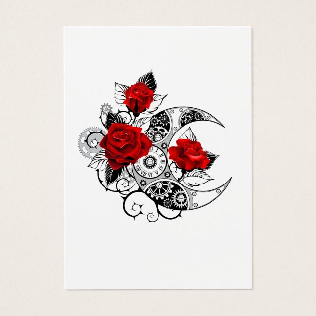 Croissant Mécanique avec Roses Rouges (Devant)