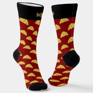 Croissant Pattern Socks Sokken