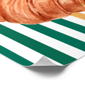 Croissant Poster French Bakery Kitchen Wall Art (Coin)