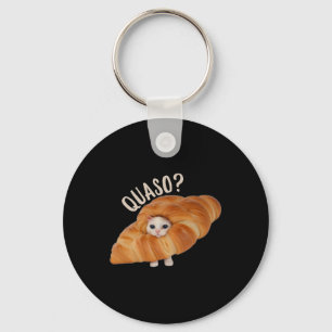 Croissant Quasocat Meme voor vrouwen Croissan Sleutelhanger