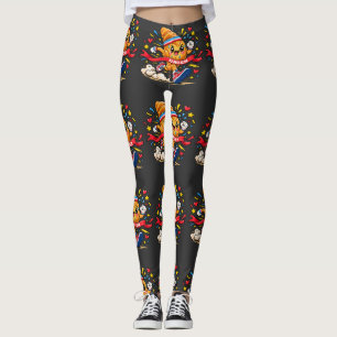Croissant Ren Cartoon Finishlijn Sprint Leggings