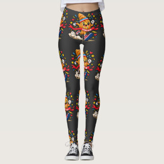 Croissant Ren Cartoon Finishlijn Sprint Leggings