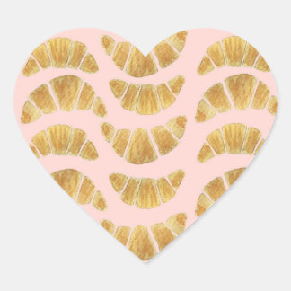 Croissant Roos Waterverf Hart Sticker