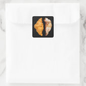 Croissant Vierkante Sticker (Tas)