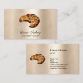 Croissants Home Bakery Rustic Vintage Visitekaartje (Voorkant / Achterkant)