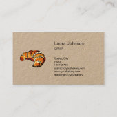 Croissants Home Bakery Rustic Vintage Visitekaartje (Achterkant)