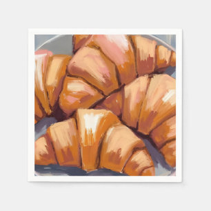 Croissants Verse Bakkerij Schilderij Servet