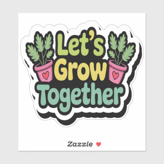 Croissons ensemble - Sticker Plante positif (Feuille)