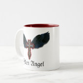 Croix à ailes noires Mug (Devant gauche)