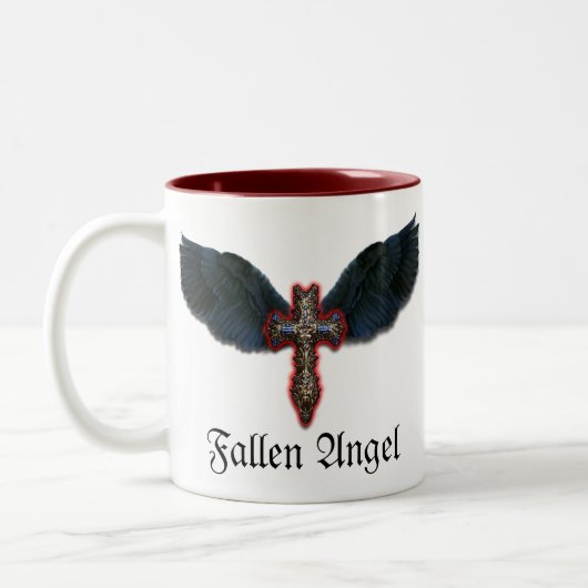 Croix à ailes noires Mug (Gauche)