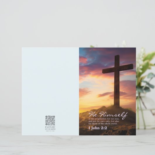 Croix à Dusk Scripture Bulletin de l'Église Modèle (Debout devant)