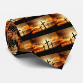 Croix à la cravate de coucher du soleil (Roulé)