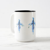 Croix abstraite sur mug de 15 oz (Devant gauche)
