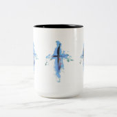 Croix abstraite sur mug de 15 oz (Centre)