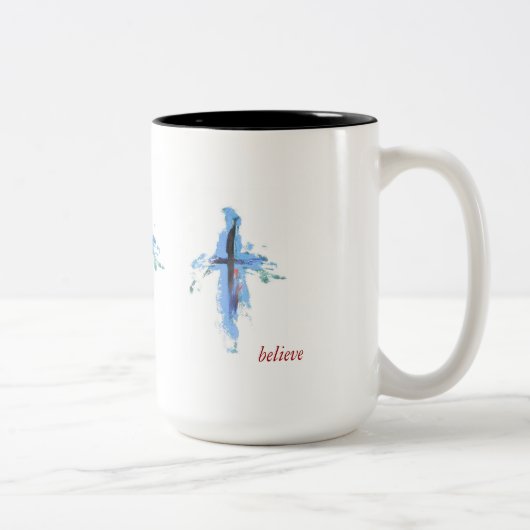 Croix abstraite sur mug de 15 oz (Droit)