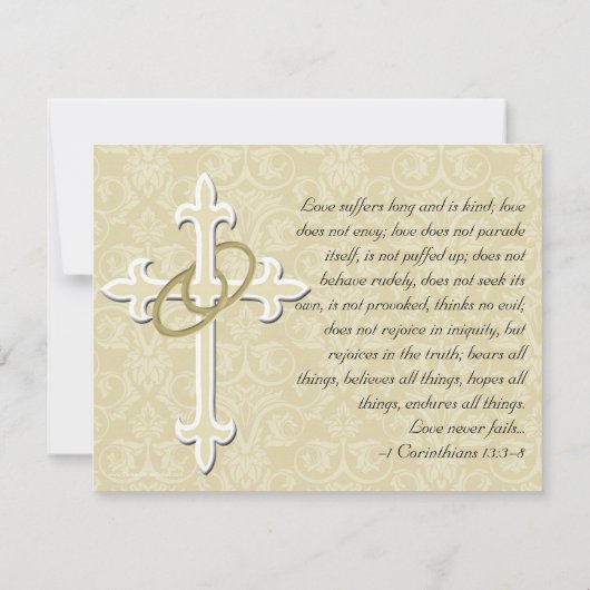 Croix avec Anneaux d'or Enregistrer les Cartes de  (Dos)