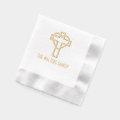 Croix avec Coeur enmêlé Nom de famille (Gauche)