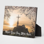 Croix avec plaque brillante de table solaire avec (Côté)