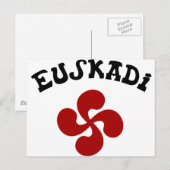 Croix Basque Euskadi Rouge Briefkaart (Voorkant / Achterkant)
