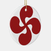 Croix Basque Rouge Lauburu Keramisch Ornament (Rechts)