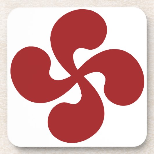 Croix Basque Rouge Lauburu Onderzetter (Voorkant)
