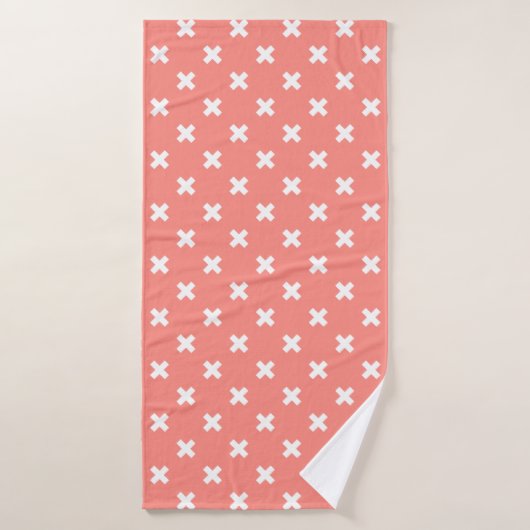 Croix blanche sur pêche (Serviette de bain)
