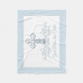 Croix Bleue Bébé Garçon Baptême couverture (Devant)