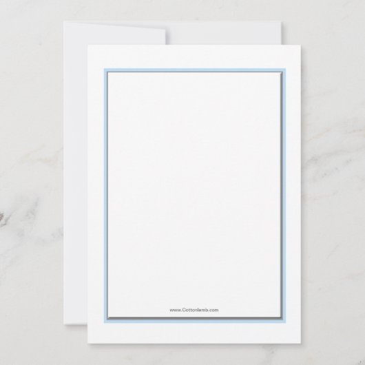 Croix Bleue du garçon Invitation religieuse (Dos)