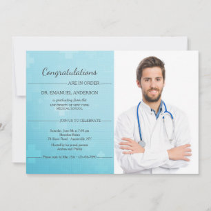 Croix Bleue Glace Photo Graduation Invitation