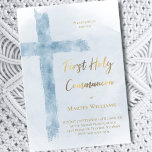 Croix Bleue Première communion Sainte Invitation<br><div class="desc">Première communion</div>