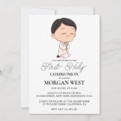 croix botanique invitation à la première communion (Devant)