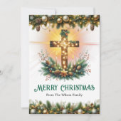 Croix brillante | Carte Christian Christmas (Devant)