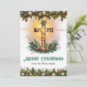 Croix brillante | Carte Christian Christmas (Debout devant)