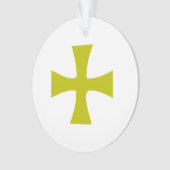 Croix byzantine en or faux (devant)