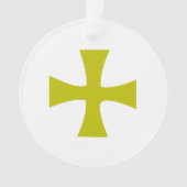 Croix byzantine en or faux (devant)