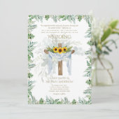 Croix CATHOLIQUE Faire-part de mariage de tourneso (Debout devant)