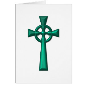 Croix céleste métallique verte