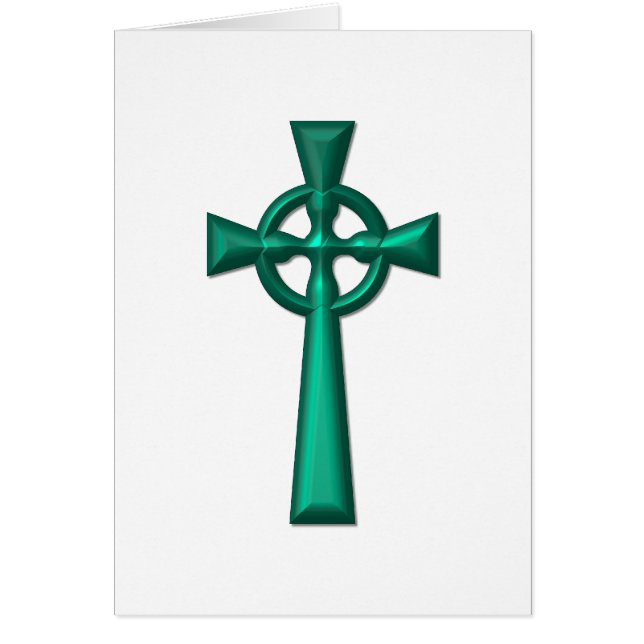 Croix céleste métallique verte (Devant)
