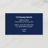 Croix celtique bleue carte de visite (Dos)