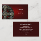 Croix celtique carte de visite (Devant / Derrière)