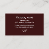 Croix celtique carte de visite (Dos)