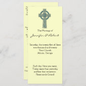 Croix celtique dans le programme de mariage Turquo (Devant / Derrière)