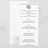 Croix celtique en Argent et Mariage blanc Menu (Devant / Derrière)