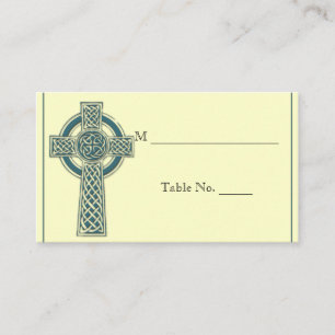 Croix celtique en Turquoise Mariage ivoire Cartes