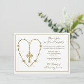 Croix celtique Rosaire funéraire Sympathie Merci (Debout devant)