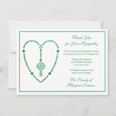 Croix celtique Rosaire funéraire Sympathie Merci (Devant)