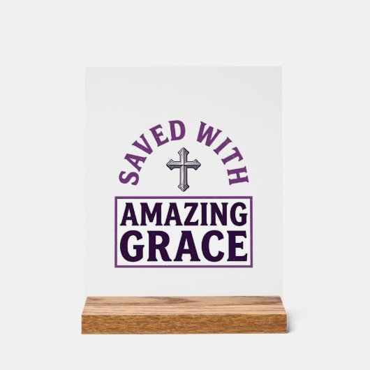 Croix chrétienne Amazing Grace vintage (Recto)